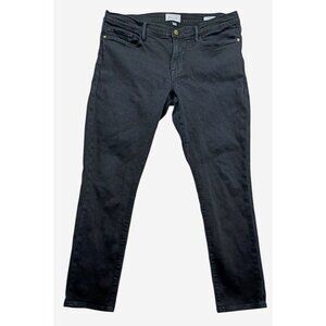 Frame Le Garcon‎ Jeans Womens 30 Black Noir Skinny Mid Rise Stretch Denim Pants